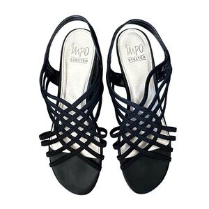 *SOLD* Impo “Renza” Stretch Sandals, Black, 11M, Wedge